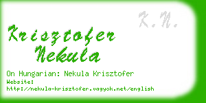 krisztofer nekula business card